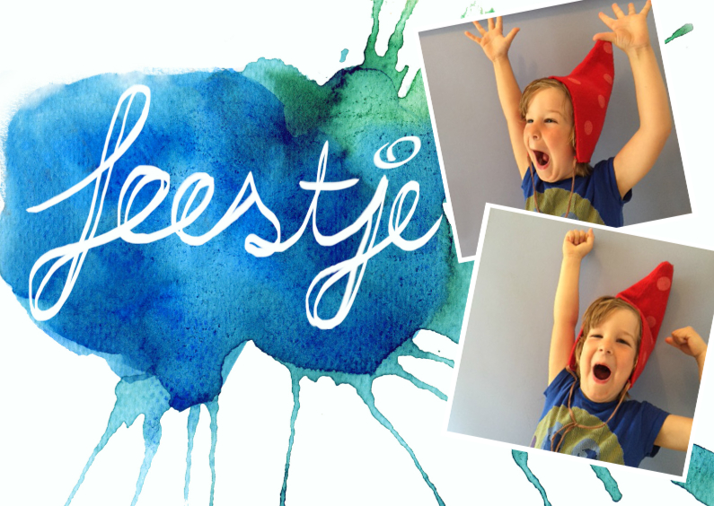 feestje aquarel met tekst en foto - Kinderfeestjes Kinderfeestjes - feestje aquarel met tekst en foto