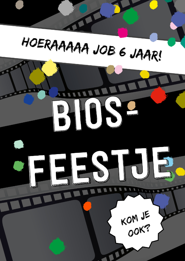 Feestje bioscoop confetti - Kinderfeestjes Kinderfeestjes - Feestje bioscoop confetti