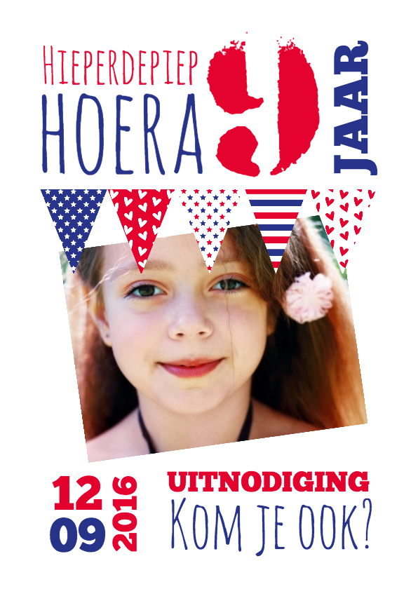 Foto met vlaggetjes-isf - Kinderfeestjes Kinderfeestjes - Foto met vlaggetjes-isf