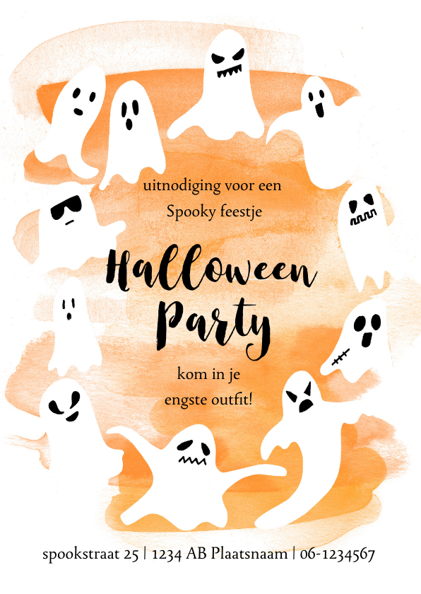Halloweenfeestje met spooken en oranje waterverf - Kinderfeestjes Kinderfeestjes - Halloweenfeestje met spooken en oranje waterverf