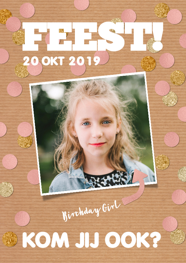 Hippe uitnodigingskaart voor een leuk feestje - Kinderfeestjes Kinderfeestjes - Hippe uitnodigingskaart voor een leuk feestje