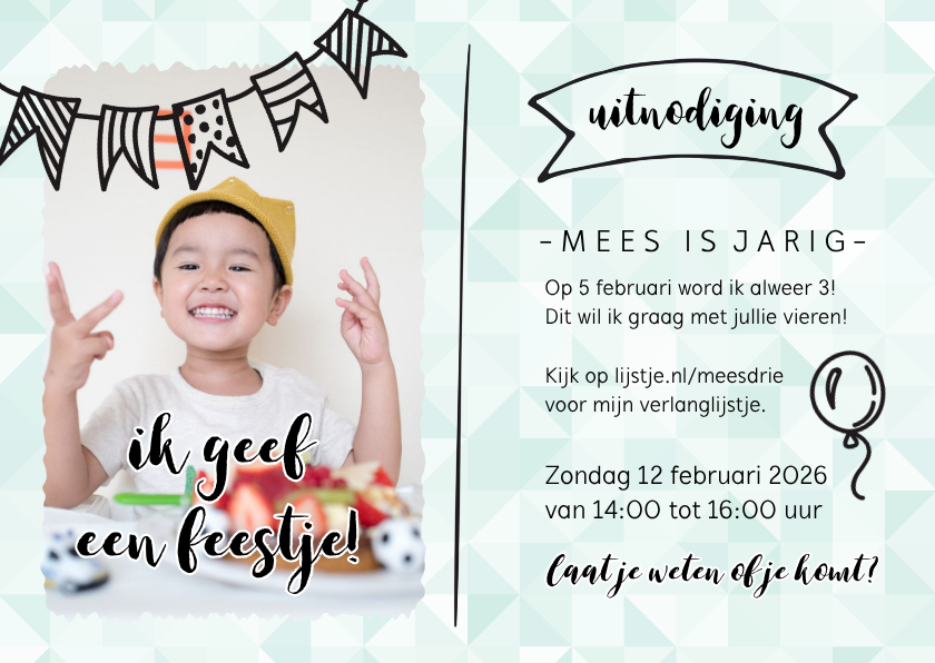 Kinderfeestjes - Ik geef een feestje - met foto