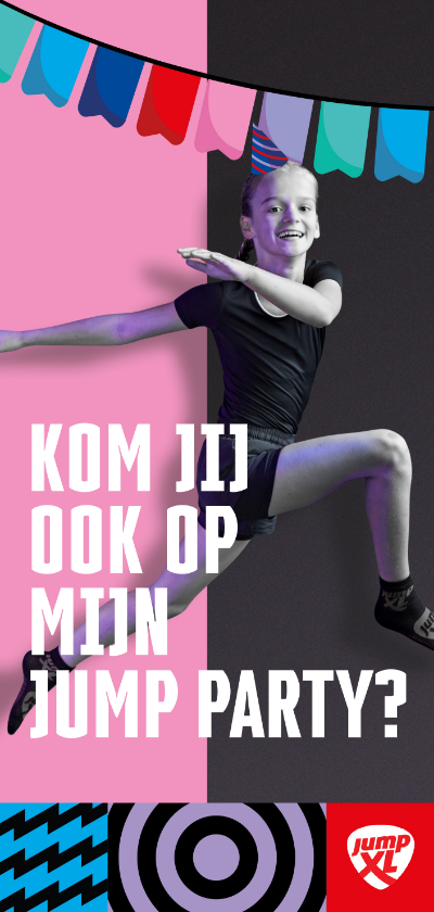 Jump XL uitnodiging kinderfeestje Meisje - Kinderfeestjes Kinderfeestjes - Jump XL uitnodiging kinderfeestje Meisje