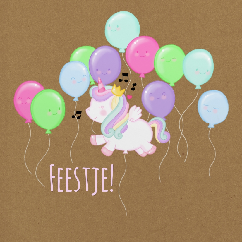 Kinderfeest Unicorn Ballon - Kinderfeestjes Kinderfeestjes - Kinderfeest Unicorn Ballon