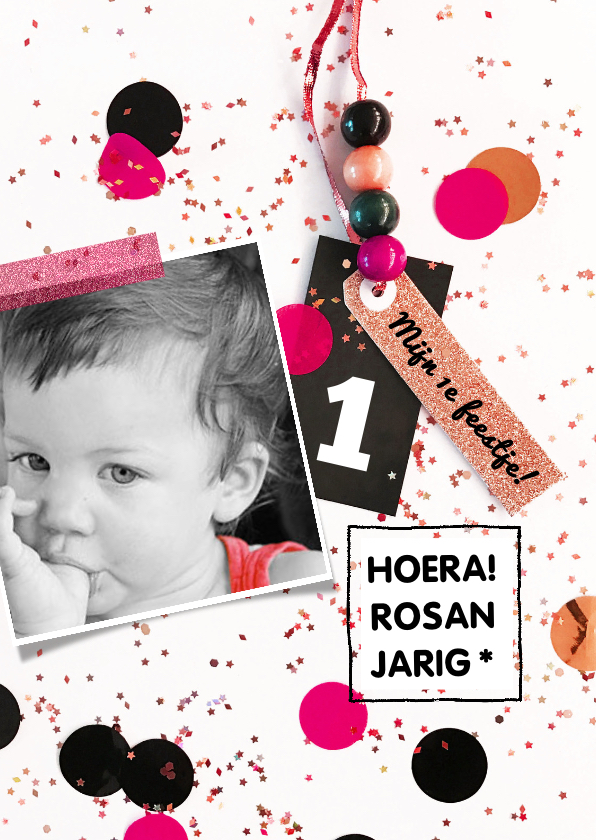 Kinderfeestje 1 jaar confetti girl - Kinderfeestjes Kinderfeestjes - Kinderfeestje 1 jaar confetti girl