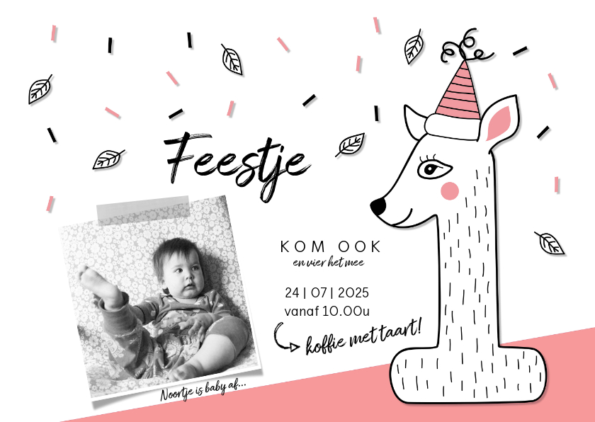 Kinderfeestje 1 jaar meisje hert - Kinderfeestjes Kinderfeestjes - Kinderfeestje 1 jaar meisje hert