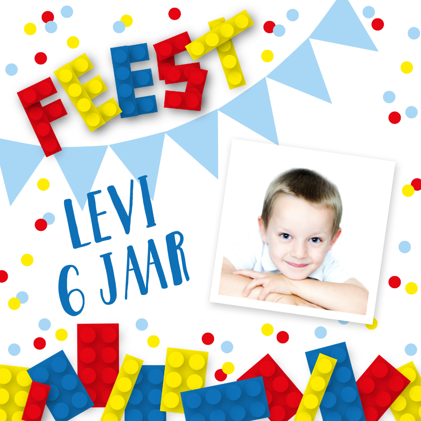 Kinderfeestje blokken foto jongen - Kinderfeestjes Kinderfeestjes - Kinderfeestje blokken foto jongen