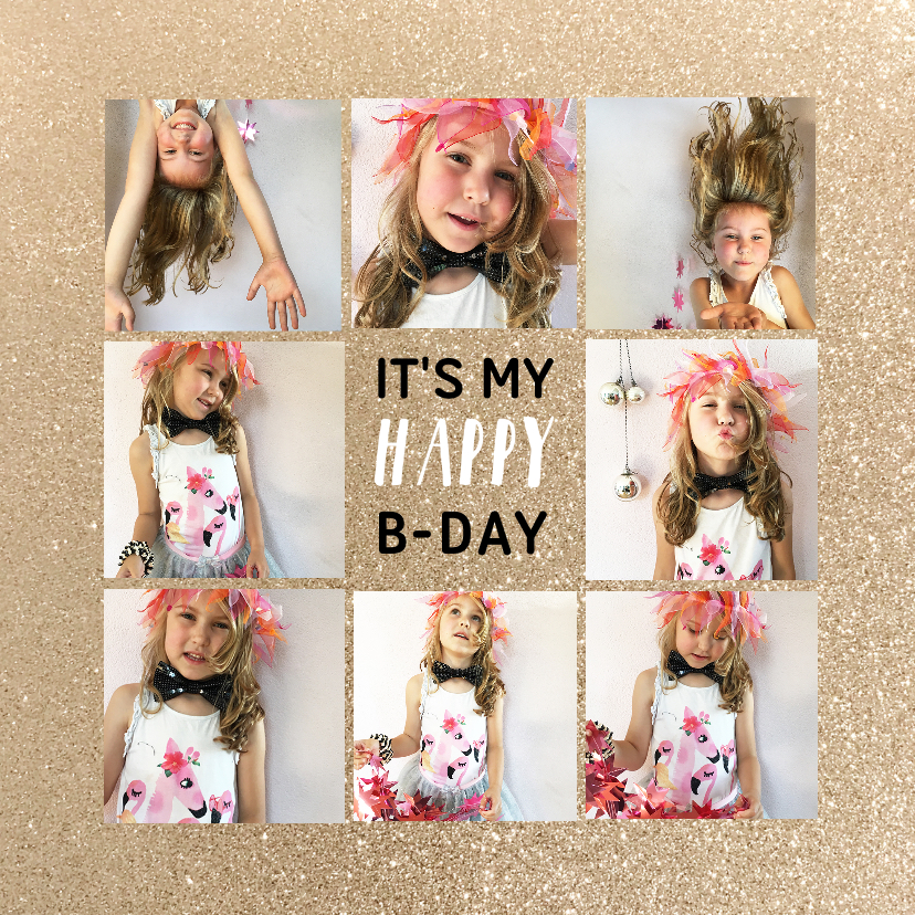 Kinderfeestje collage glitter - Kinderfeestjes Kinderfeestjes - Kinderfeestje collage glitter