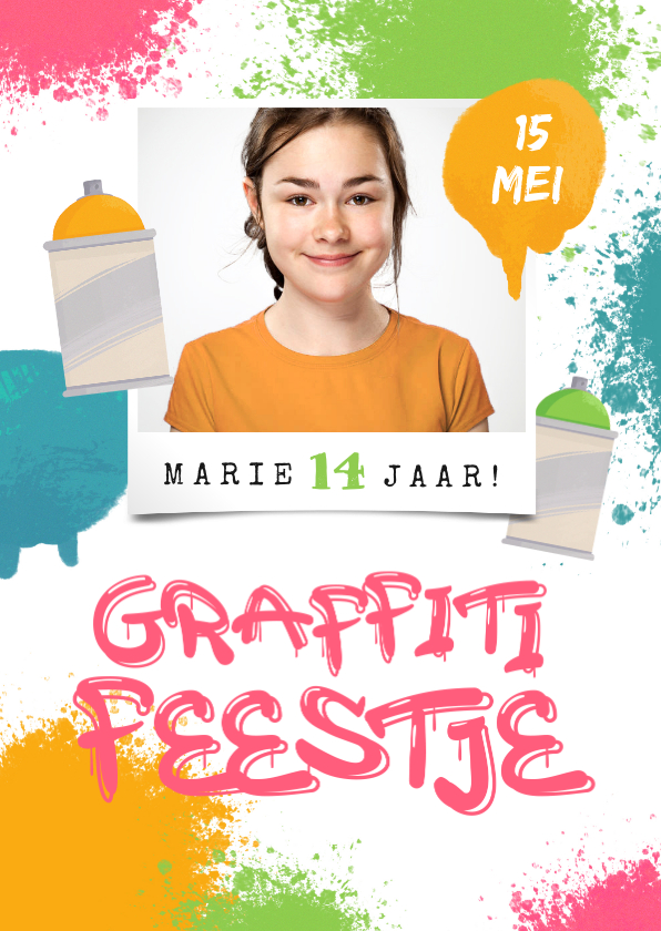 Kinderfeestjes - Kinderfeestje creatief graffiti verf foto spuitbussen