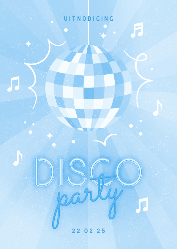 Kinderfeestjes - Kinderfeestje disco party met neon tekst en discobal