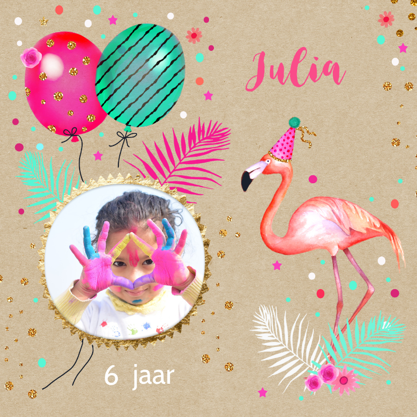 Kinderfeestjes - Kinderfeestje flamingo ballonnen