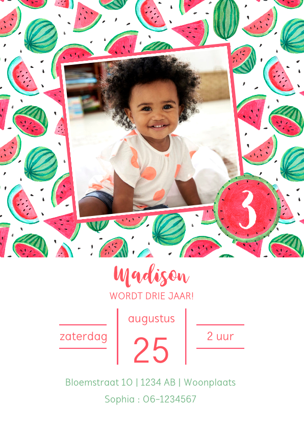 Kinderfeestje fruit watermeloen verjaardag - Kinderfeestjes Kinderfeestjes - Kinderfeestje fruit watermeloen verjaardag