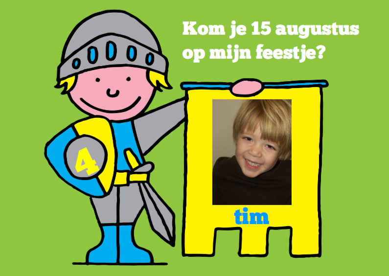 Kinderfeestje jongen stoer ridder foto - Kinderfeestjes Kinderfeestjes - Kinderfeestje jongen stoer ridder foto