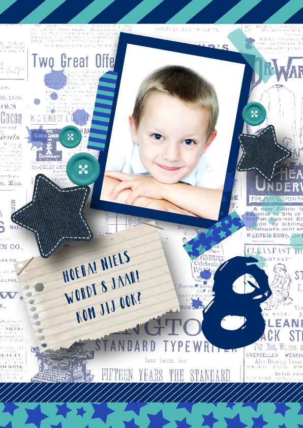 Kinderfeestje jongen stoer sterren tape foto - Kinderfeestjes Kinderfeestjes - Kinderfeestje jongen stoer sterren tape foto