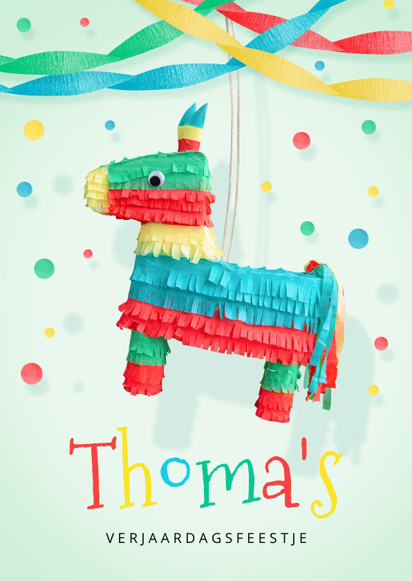 Kinderfeestje jongen uitnodiging hip ezel piñata - Kinderfeestjes Kinderfeestjes - Kinderfeestje jongen uitnodiging hip ezel piñata