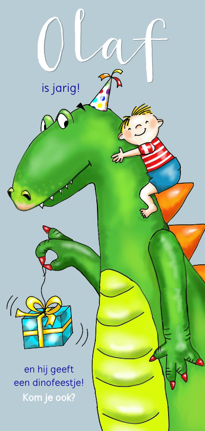 Kinderfeestjes - Kinderfeestje - jongetje met dinosaurus