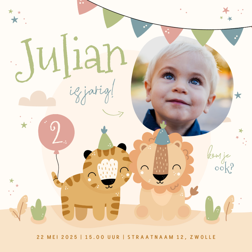Kinderfeestje jungle met foto en feestende diertjes - Kinderfeestjes Kinderfeestjes - Kinderfeestje jungle met foto en feestende diertjes