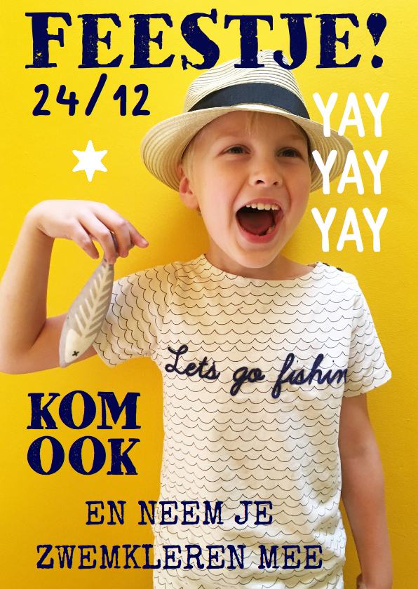 Kinderfeestje kaart zwemmen - Kinderfeestjes Kinderfeestjes - Kinderfeestje kaart zwemmen