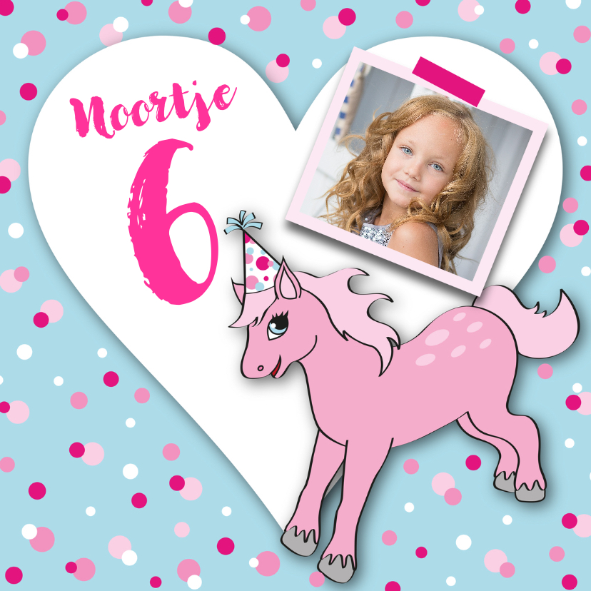 Kinderfeestje meisje pony foto hart - Kinderfeestjes Kinderfeestjes - Kinderfeestje meisje pony foto hart