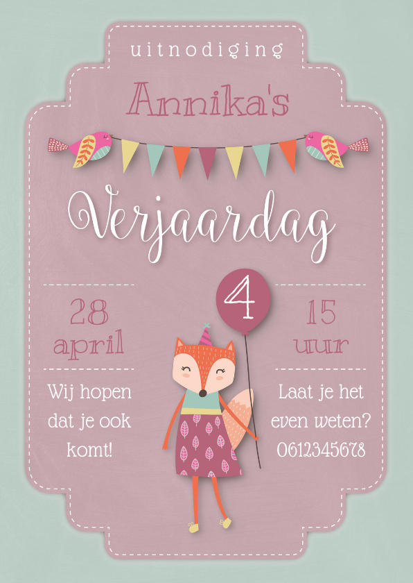 Kinderfeestje meisjes vosje - Kinderfeestjes Kinderfeestjes - Kinderfeestje meisjes vosje