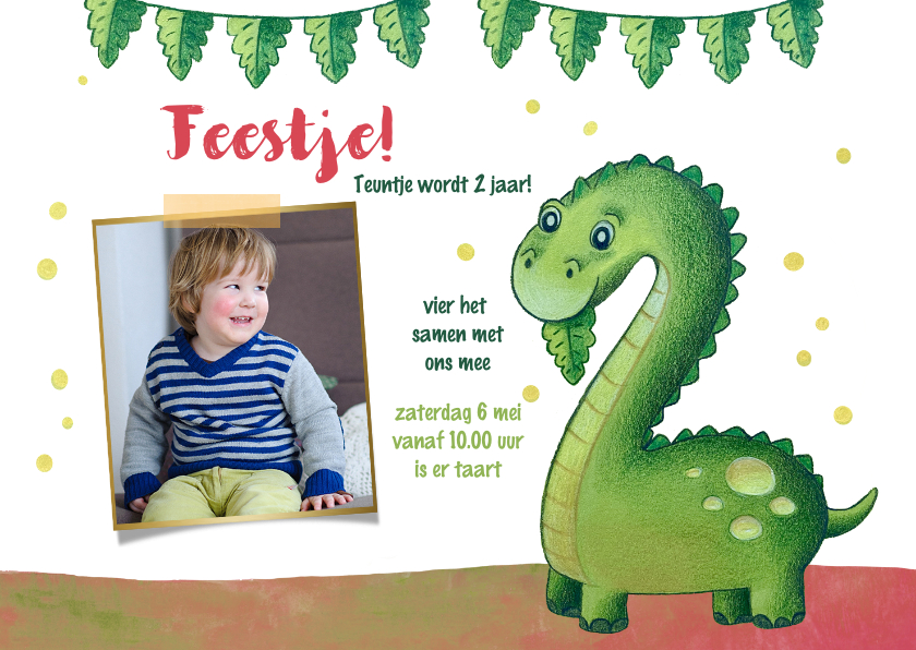 Kinderfeestjes - Kinderfeestje met 2 jarige dino