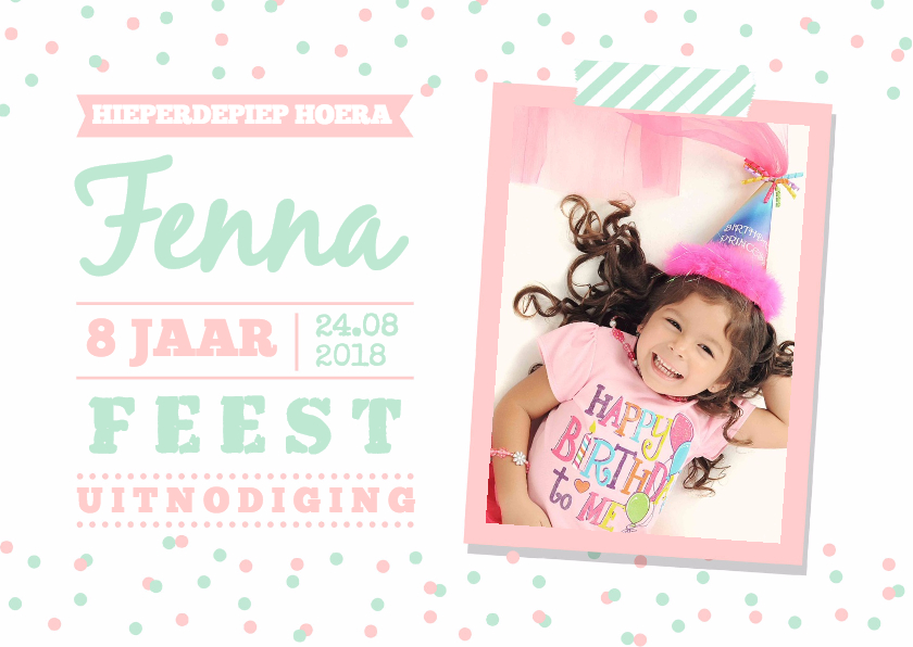 Kinderfeestje mint roze foto - Kinderfeestjes Kinderfeestjes - Kinderfeestje mint roze foto