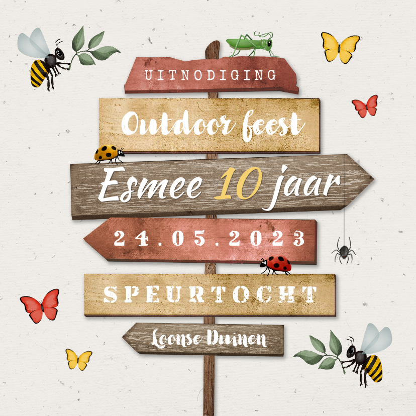 Kinderfeestje speurtocht outdoor wegwijzers insecten - Kinderfeestjes Kinderfeestjes - Kinderfeestje speurtocht outdoor wegwijzers insecten