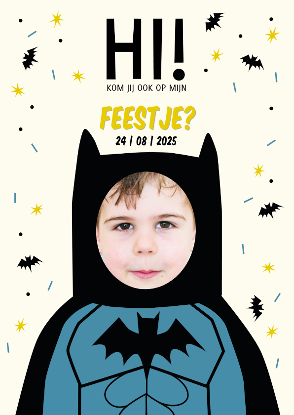 Kinderfeestjes - Kinderfeestje superheld Batman met eigen foto