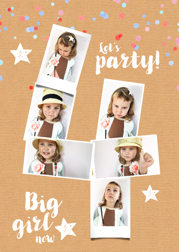 Kinderfeestje uitnodiging 4 jaar Girl - Kinderfeestjes Kinderfeestjes - Kinderfeestje uitnodiging 4 jaar Girl