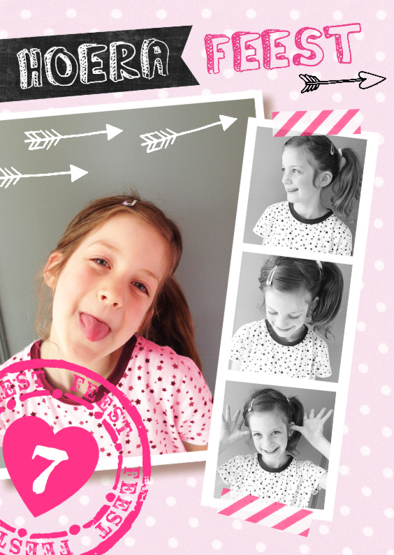 Kinderfeestje uitnodiging Collage hip en lief - Kinderfeestjes Kinderfeestjes - Kinderfeestje uitnodiging Collage hip en lief