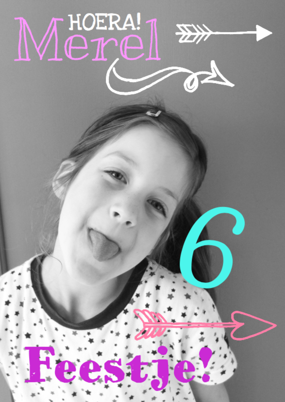 Kinderfeestje uitnodiging feestje meisje pijl - Kinderfeestjes Kinderfeestjes - Kinderfeestje uitnodiging feestje meisje pijl