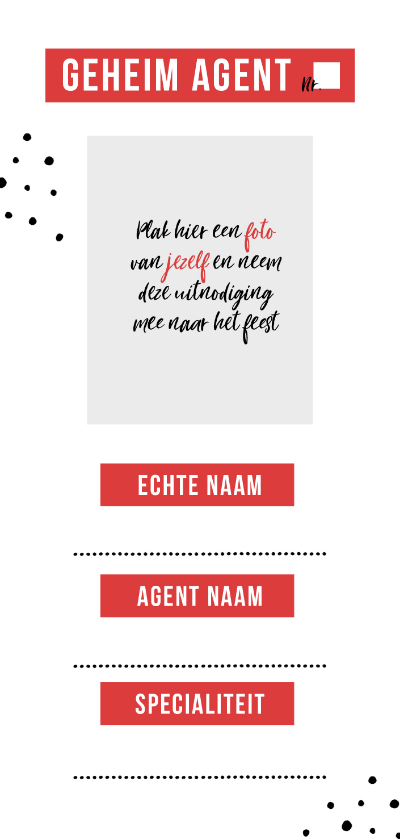 Kinderfeestje uitnodiging geheim agent missie - Kinderfeestjes Kinderfeestjes - Kinderfeestje uitnodiging geheim agent missie