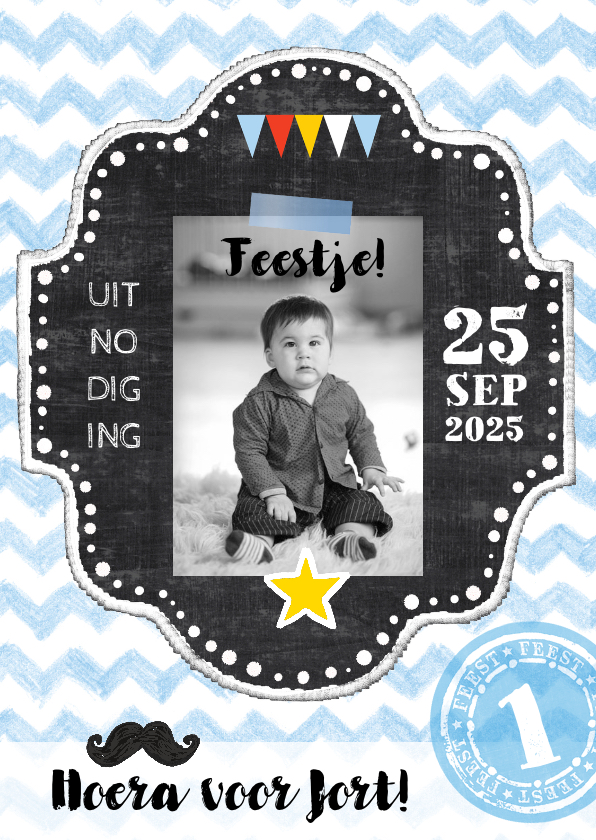 Kinderfeestje uitnodiging Jort schoolbord - Kinderfeestjes Kinderfeestjes - Kinderfeestje uitnodiging Jort schoolbord