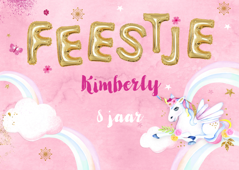 Kinderfeestje unicorn op wolkje - Kinderfeestjes Kinderfeestjes - Kinderfeestje unicorn op wolkje