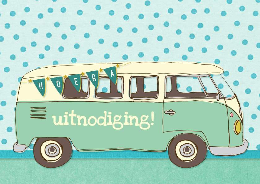 Kinderfeestje vintage busje mint - Kinderfeestjes Kinderfeestjes - Kinderfeestje vintage busje mint