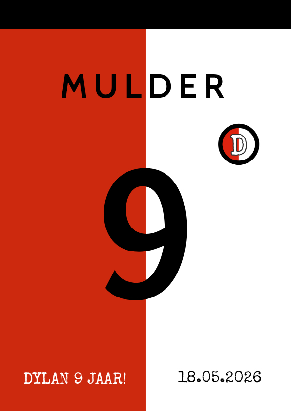 Kinderfeestjes - Kinderfeestje voetbalshirt rood wit zwart