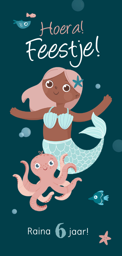Kinderfeestjes - Kinderfeestje zeemeermin vissen octopus thema