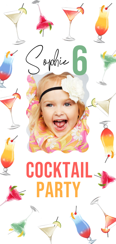 Kinderfeestjes - Kinderfeestje zomer cocktail party tropisch drankjes foto