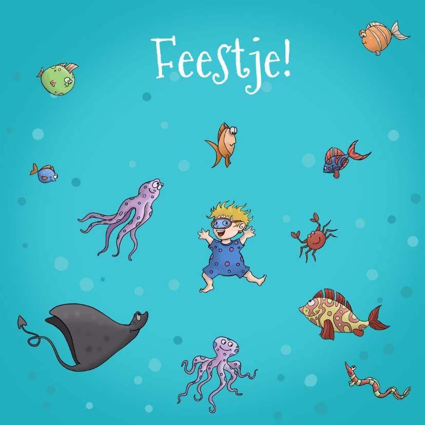 Kinderfeestje zwemmen vrolijke vissen - Kinderfeestjes Kinderfeestjes - Kinderfeestje zwemmen vrolijke vissen