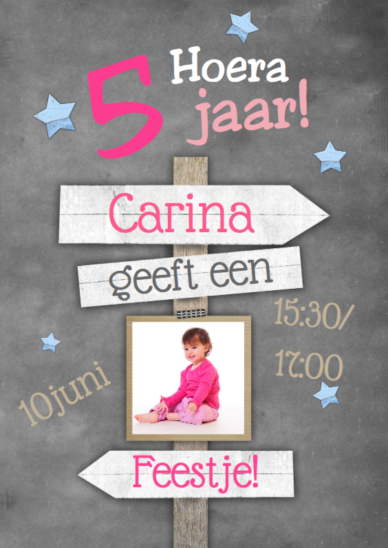 Krijtbord en wegwijzer h - Kinderfeestjes Kinderfeestjes - Krijtbord en wegwijzer h