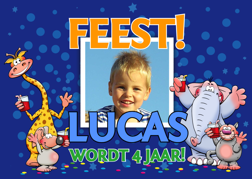 Leuke uitnodiging voor een kinderfeest met grappige dieren - Kinderfeestjes Kinderfeestjes - Leuke uitnodiging voor een kinderfeest met grappige dieren