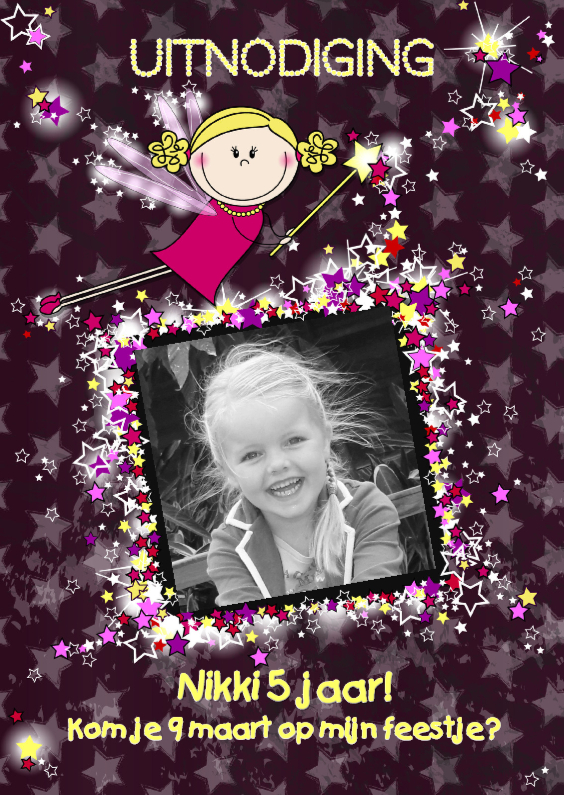 Lieve Fee met sterren. - Kinderfeestjes Kinderfeestjes - Lieve Fee met sterren.