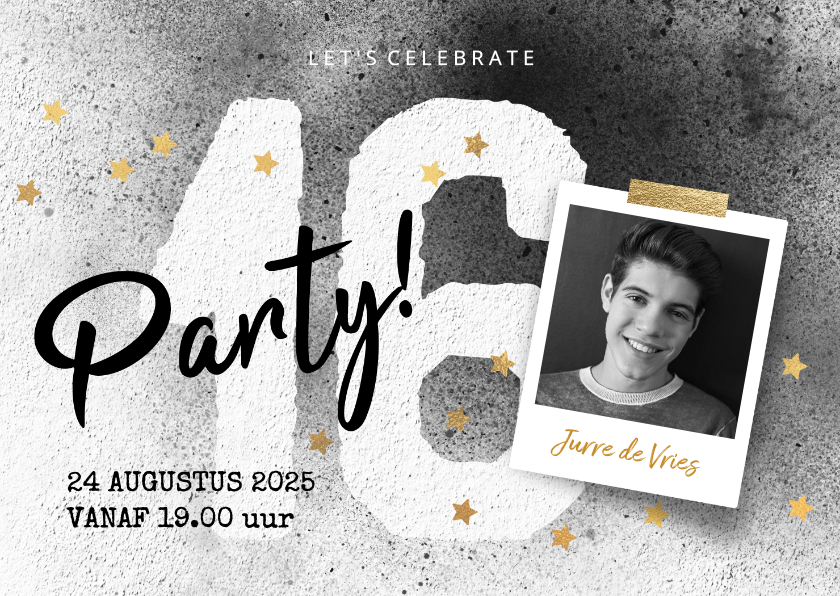 Stoere uitnodiging jongen 16 jaar - Kinderfeestjes Kinderfeestjes - Stoere uitnodiging jongen 16 jaar