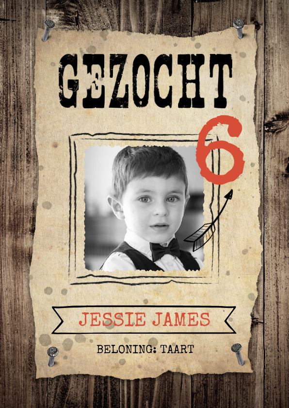 Spiksplinternieuw Stoere uitnodiging kinderfeestje met cowboy | Kaartje2go KH-54