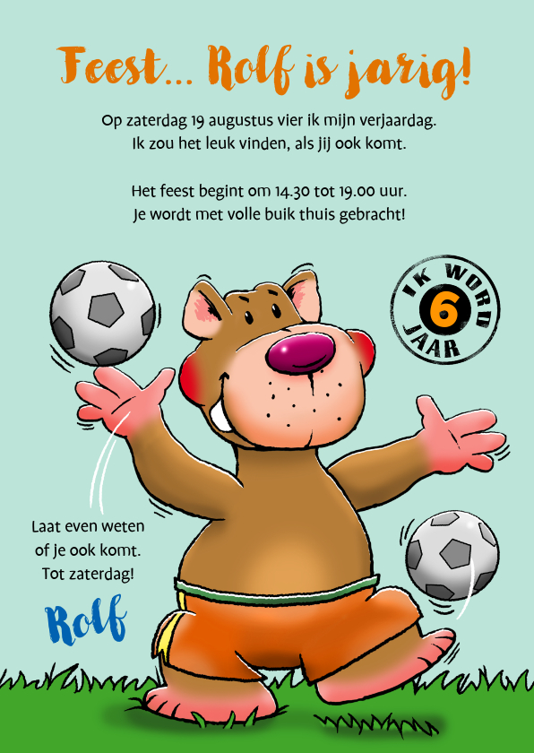 Stoere uitnodiging voor (voetbal)feestje met vriendjes - Kinderfeestjes Kinderfeestjes - Stoere uitnodiging voor (voetbal)feestje met vriendjes