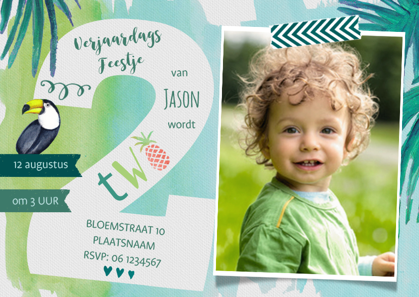 Kinderfeestjes - Tropisch verjaardagsfeestje 2 jaar