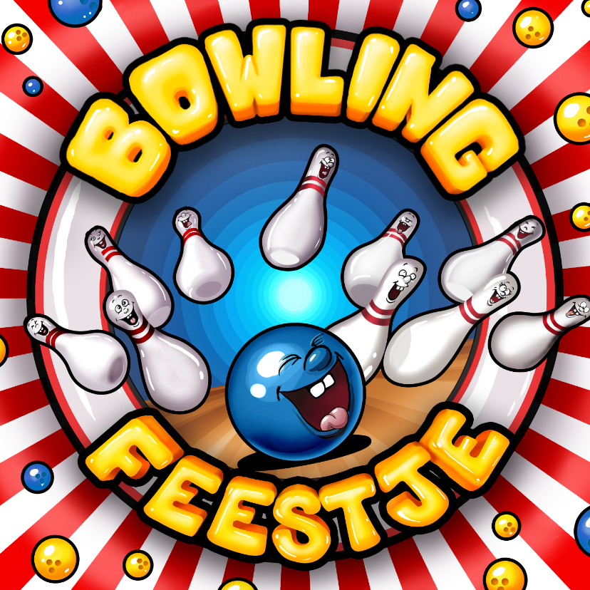Uitnodiging Bowling Feestje - Kinderfeestjes Kinderfeestjes - Uitnodiging Bowling Feestje
