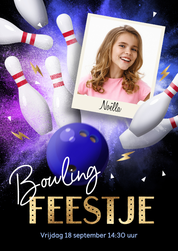 Kinderfeestjes - Uitnodiging bowling kinderfeestje