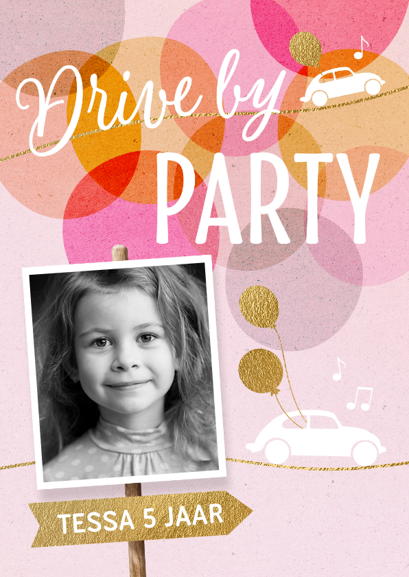 uitnodiging drive in kinderfeestje meisje - Kinderfeestjes Kinderfeestjes - uitnodiging drive in kinderfeestje meisje