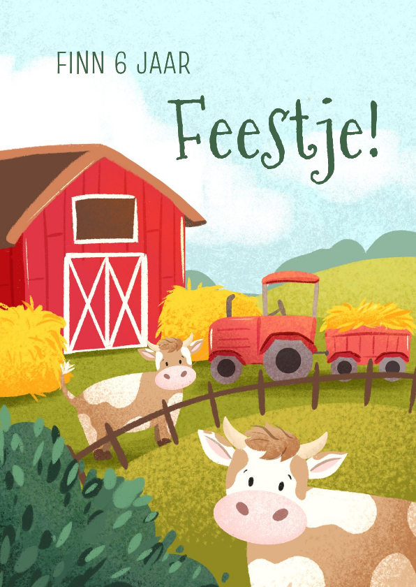 Uitnodiging kinderfeestje in boerderij thema - Kinderfeestjes Kinderfeestjes - Uitnodiging kinderfeestje in boerderij thema